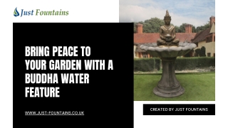 Bring Peace to Your Garden with a Buddha Water Feature