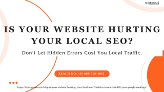 7 Hidden Website Issues That Are Killing Your Local SEO Rankings