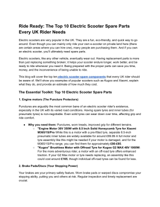 Ride Ready_ The Top 10 Electric Scooter Spare Parts Every UK Rider Needs