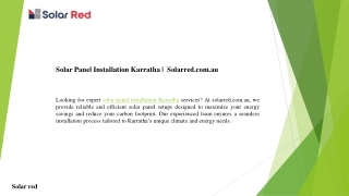 Solar Panel Installation Karratha  Solarred.com.au