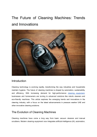 The Future of Cleaning Machines_ Trends and Innovations