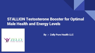 STALLION Testosterone Booster for Optimal Male Health and Energy Levels