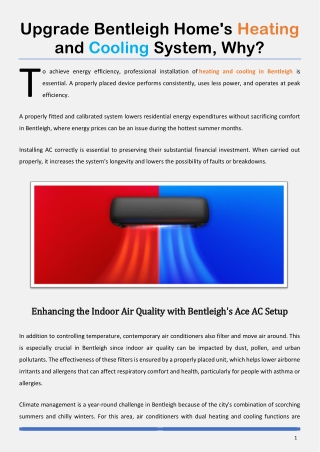 Upgrade Bentleigh Home's Heating and Cooling System Why