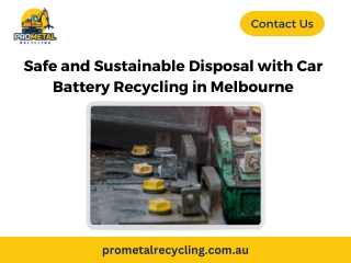 Safe and Sustainable Disposal with Car Battery Recycling in Melbourne