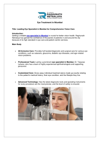 Eye Treatment in Mumbai (1)