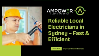 Reliable Local Electricians in Sydney – Fast & Efficient