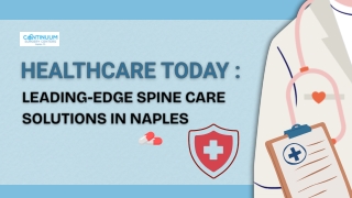 Leading-Edge Spine Care Solutions in Naples