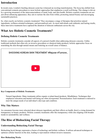 Why Holistic Cosmetic Treatments Are Taking Over London’s Skincare Scene