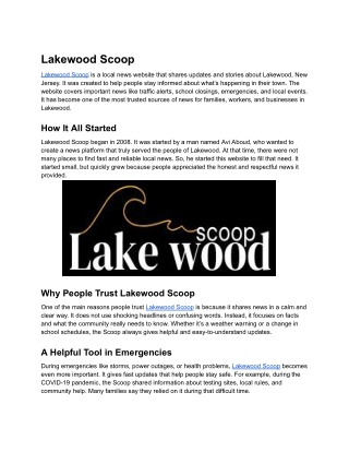 Lakewood Scoop