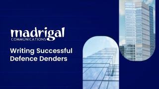 Tender Proposal Template | Madrigal Communications