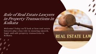 Role of Real Estate Lawyers in Kolkata | Property Legal Help & Documentation