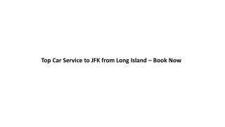 limo to jfk airport