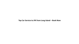 car service to jfk from long island