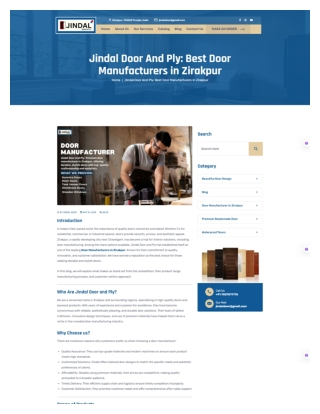 Jindal Door And Ply Best Door Manufacturers in Zirakpur
