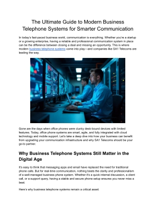 Scalable Office Phone Systems