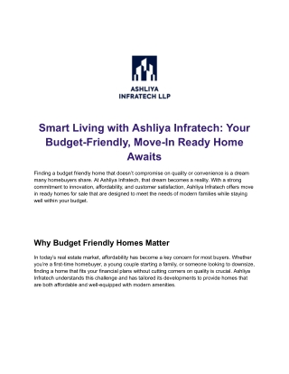 Ready to Move in Homes for Sale