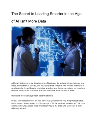 the-secret-to-leading-smarter-in-the-age-of-ai-isn’t-more-data