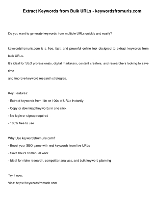 keywordsfromurls.com