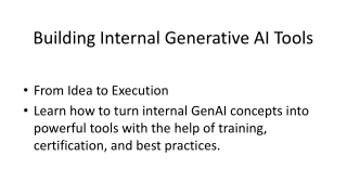 Building Internal Generative AI Tools