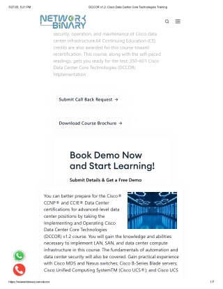 DCCOR v1.2_ Cisco Data Center Core Technologies Training