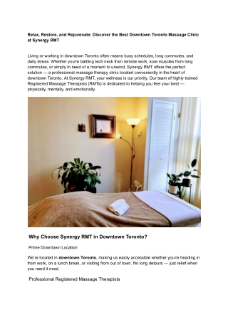 Relax, Restore, and Rejuvenate_ Discover the Best Downtown Toronto Massage Clinic at Synergy RMT (1)