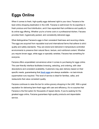 Eggs Online