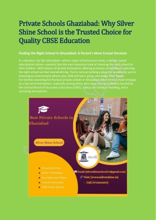 Private Schools Ghaziabad Blog