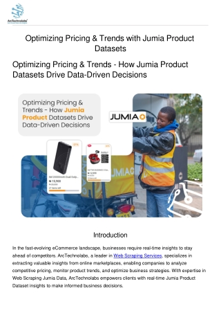 Optimizing Pricing & Trends with Jumia Product Datasets
