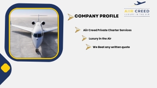 Aiircreed Company Profile  private charter services