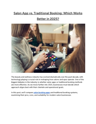 Salon App vs. Traditional Booking_ Which Works Better in 2025