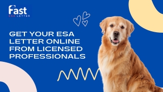 Get your ESA letter online from licensed professionals