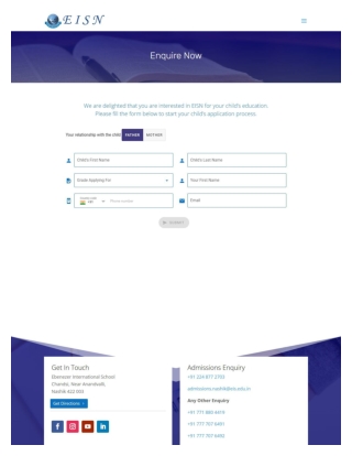 convent school in nashik | EISN Enquiry Now