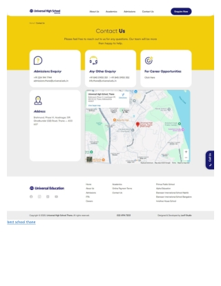 best school thane | Universal High School Thane Contact Us