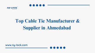 Top Cable Tie Manufacturer - Supplier in Ahmedabad