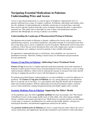 Navigating Essential Medications in Pakistan