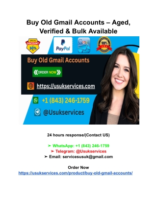 Buy Old Gmail Accounts – Aged, Verified & Bulk Available