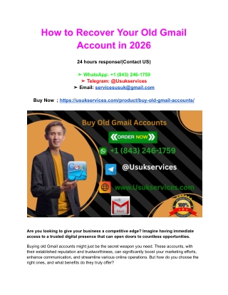 How to Recover Your Old Gmail Account in 2026