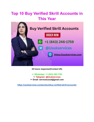 Top 10 Buy Verified Skrill Accounts in This Year