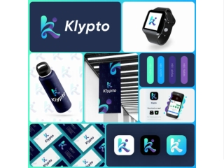 Klypto branding logo icon design