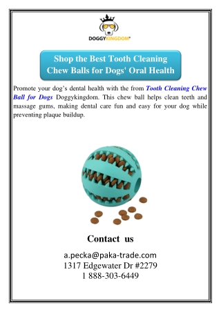 Shop the Best Tooth Cleaning Chew Balls for Dogs' Oral Health