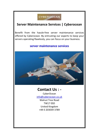 Server Maintenance Services  Cyberocean