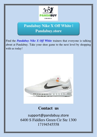 Pandabuy Nike X Off White | Pandabuy.store