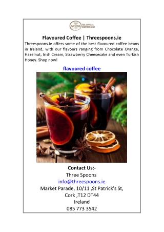 Flavoured Coffee | Threespoons.ie