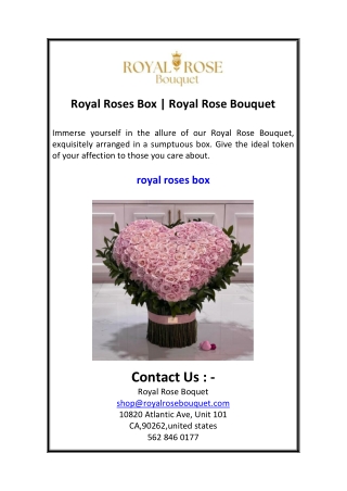 Royal Roses Box  Royal Rose Bouquet