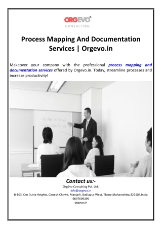 Process Mapping And Documentation Services | Orgevo.in