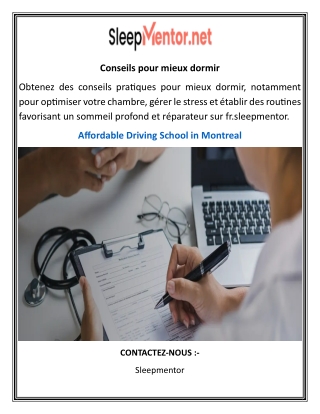 Conseils pour mieux dormir