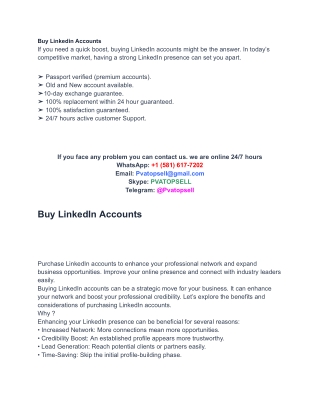 Buy Linkedin Accounts