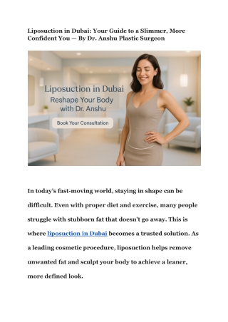 Liposuction in Dubai