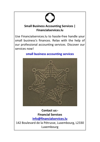 Small Business Accounting Services Financialservices.lu