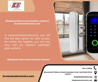 Waterproof Gate Access Systems Lebanon  Ke.karamelectronics.com